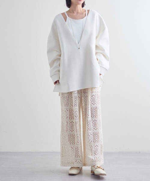 mline（エムライン）の「【サイズ展開あり】[mline]シアーレースパンツ（その他パンツ・レディース・ブラック/アイボリー・1/2）」の8枚目の写真