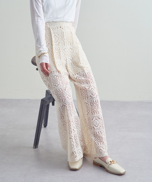 mline（エムライン）の「【サイズ展開あり】[mline]シアーレースパンツ（その他パンツ・レディース・ブラック/アイボリー・1/2）」の20枚目の写真