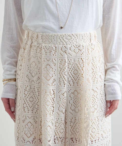mline（エムライン）の「【サイズ展開あり】[mline]シアーレースパンツ（その他パンツ・レディース・ブラック/アイボリー・1/2）」の10枚目の写真