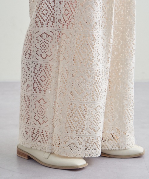mline（エムライン）の「【サイズ展開あり】[mline]シアーレースパンツ（その他パンツ・レディース・ブラック/アイボリー・1/2）」の5枚目の写真