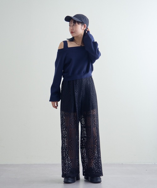 mline（エムライン）の「【サイズ展開あり】[mline]シアーレースパンツ（その他パンツ・レディース・ブラック/アイボリー・1/2）」の11枚目の写真