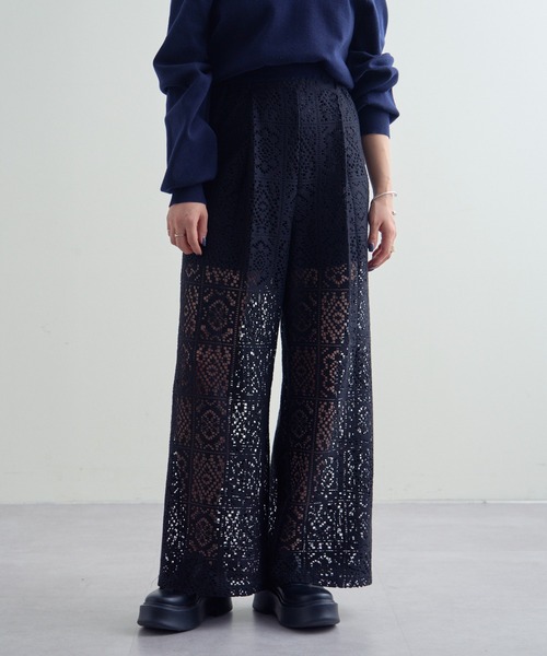 mline（エムライン）の「【サイズ展開あり】[mline]シアーレースパンツ（その他パンツ・レディース・ブラック/アイボリー・1/2）」の14枚目の写真