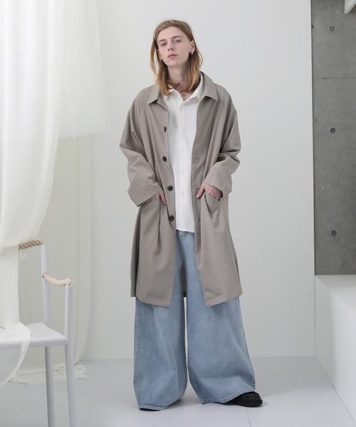 welise（ウェライズ）の「【welise/ウェライズ】【ヘビーウェイト】リッチドレープスムース 無地/ストライプ ベーシックオーバーサイズシャツ（シャツ/ブラウス・メンズ・グリーン系その他/チャコールグレー/ホワイト/グレイッシュベージュ/ワイン/ブルーグレー/ライトグレー/ダークネイビー/ダークグレー/ブラック系その他/ダークパープル/ダークブルー/サックスブルー/ブラウン/ブラック系その他2/アッシュブラウン/ホワイト系その他/ブラック/ブルーグリーン・L/M/S）」の21枚目の写真