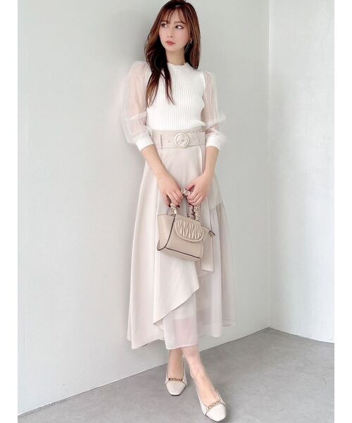 RESEXXY（リゼクシー）の「ウェーブキルティングギャザーバッグ（ハンドバッグ・レディース・ブラック/ベージュ/アイボリー・FREE）」の15枚目の写真