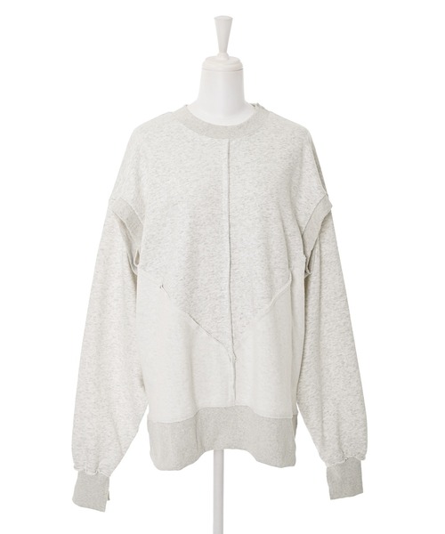 sale❗️ナルシス　リボンスウェット　ホワイト❣️ Bonjour Sagan（ボンジュールサガン） トレーナー スウェット 白抜き