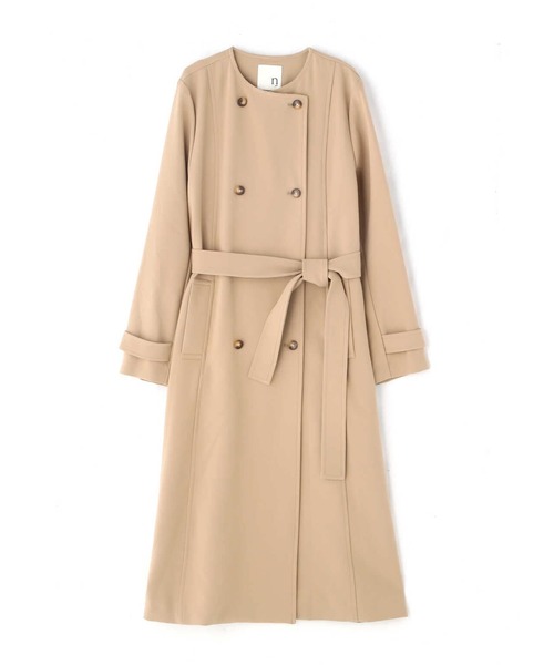 N.(N. Natural Beauty Basic)(エヌエヌナチュラルビューティーベーシック)の「【S Size Line】◆TRダブルクロスリボンベルトコート(ノーカラーコート・レディース・イエロー/ベージュ・SMALL/MEDIUM)」の15枚目の写真