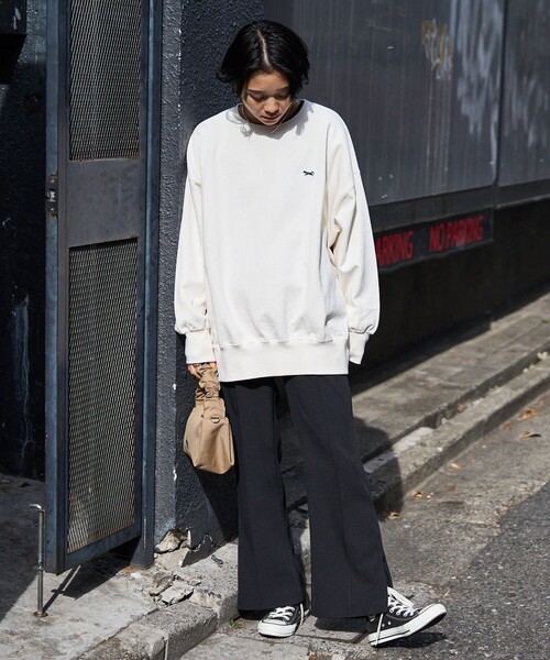 FREAK'S STORE(フリークスストア)の「センターシームパンツ(スラックス・レディース・ブラック/ベージュ/レッド・フリ-)」の4枚目の写真