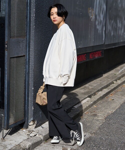 FREAK'S STORE(フリークスストア)の「センターシームパンツ(スラックス・レディース・ブラック/ベージュ/レッド・フリ-)」の5枚目の写真