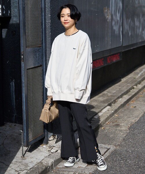 FREAK'S STORE(フリークスストア)の「センターシームパンツ(スラックス・レディース・ブラック/ベージュ/レッド・フリ-)」の7枚目の写真