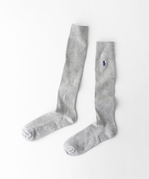 POLO RALPH LAUREN メンズ 消臭加工 ワンポイント リブハイソックス