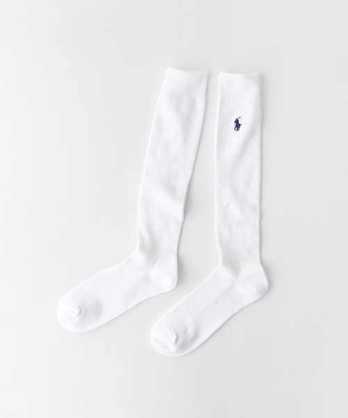 POLO RALPH LAUREN メンズ 消臭加工 ワンポイント リブハイソックス