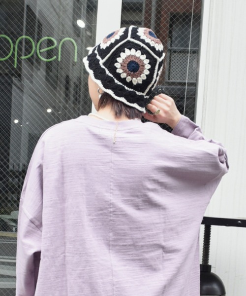 CUBE SUGAR（キューブシュガー）の「カギ針クロシェニットバケット