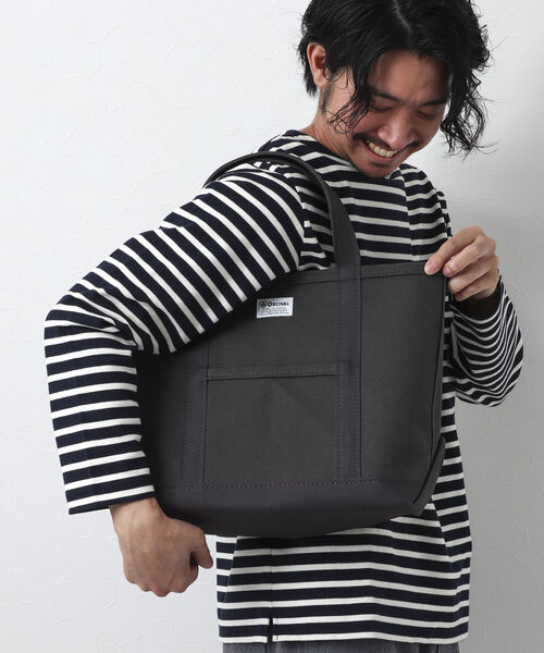 ORCIVAL（オーシバル）の「【ORCIVAL/オーシバル】HANPU TOTE BAG MEDIUM キャンバストートバッグ（トートバッグ・メンズ・ホワイト系その他5/ミント/ロイヤルブルー/チャコールグレー/ホワイト系その他6・FREE）」の3枚目の写真