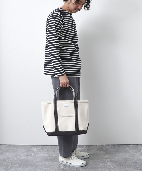 ORCIVAL（オーシバル）の「【ORCIVAL/オーシバル】HANPU TOTE BAG MEDIUM キャンバストートバッグ（トートバッグ・メンズ・ホワイト系その他5/ミント/ロイヤルブルー/チャコールグレー/ホワイト系その他6・FREE）」の8枚目の写真