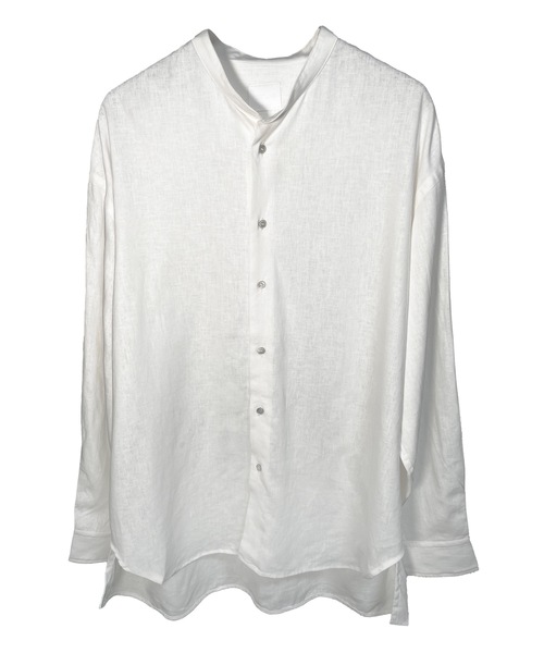 FORTUNA HOMME（フォルトゥナオム）の「FORTUNAHOMME Double Linen Shirts（シャツ/ブラウス・メンズ・ホワイト/ブラック・2/1）」の2枚目の写真