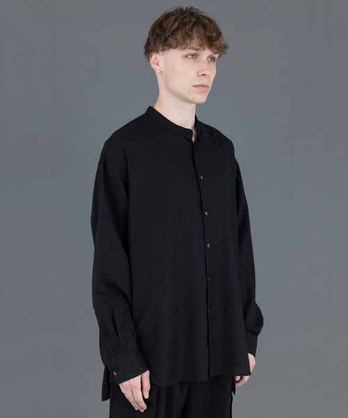 FORTUNA HOMME（フォルトゥナオム）の「FORTUNAHOMME Double Linen Shirts（シャツ/ブラウス・メンズ・ホワイト/ブラック・2/1）」の3枚目の写真