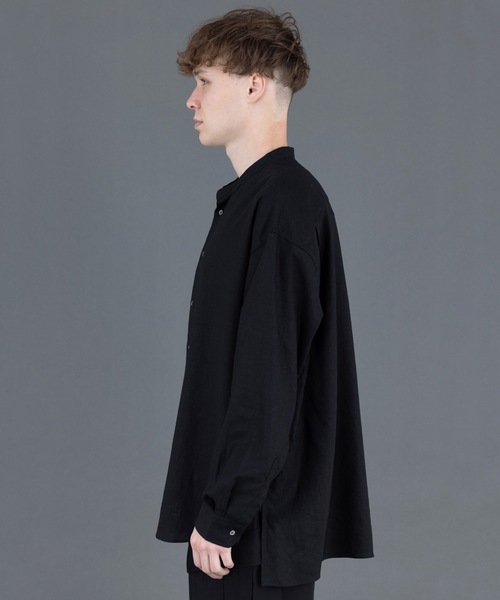 FORTUNA HOMME（フォルトゥナオム）の「FORTUNAHOMME Double Linen Shirts（シャツ/ブラウス・メンズ・ホワイト/ブラック・2/1）」の5枚目の写真