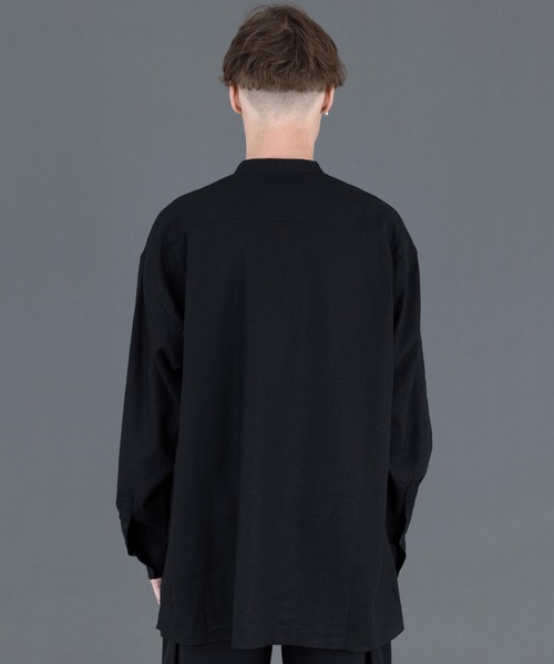 FORTUNA HOMME（フォルトゥナオム）の「FORTUNAHOMME Double Linen Shirts（シャツ/ブラウス・メンズ・ホワイト/ブラック・2/1）」の4枚目の写真