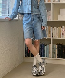カジュアルミディバミューダデニム