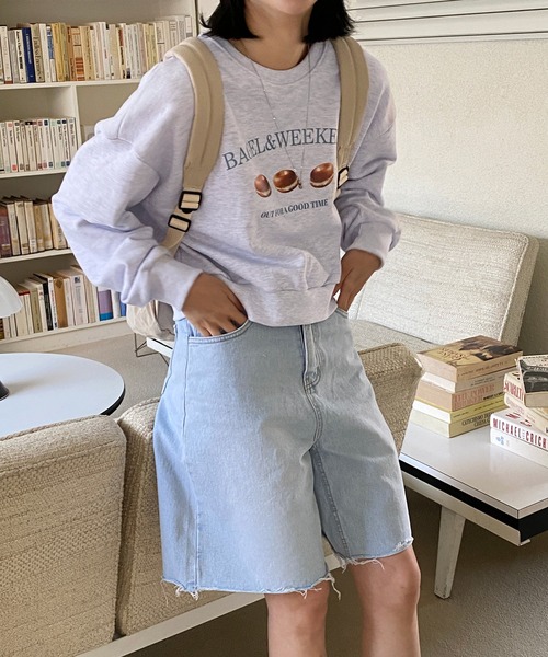 by muni:r（バイ ムニール）の「カジュアルミディバミューダデニム（デニムパンツ・レディース・ライトブルー/ブルー・MEDIUM/SMALL）」の22枚目の写真