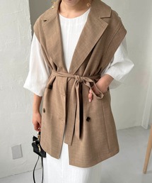 CAPRICIEUX LE'MAGE | 〈WEB限定カラー/モカ〉ウエストマークベスト(ベスト)