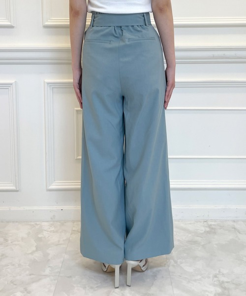 ROYAL PARTY（ロイヤルパーティー）の「タックワイドパンツ（その他パンツ・レディース・ブルー/ブラック/ナチュラル/チャコールグレー・マルチサイズ）」の6枚目の写真