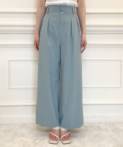 ROYAL PARTY（ロイヤルパーティー）の「タックワイドパンツ（その他パンツ・レディース・ブルー/ブラック/ナチュラル/チャコールグレー・マルチサイズ）」の10枚目の写真