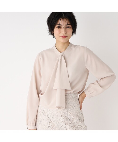 index（インデックス）の「◆アシメボウタイブラウス【洗濯機洗い可】（シャツ/ブラウス・レディース・ライトベージュ/ライトブルー/ホワイト系その他3/ブラック系・36/42/40/38）」の11枚目の写真