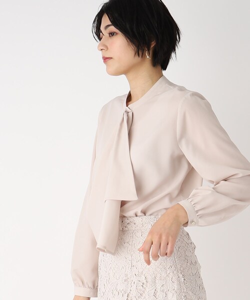 index（インデックス）の「◆アシメボウタイブラウス【洗濯機洗い可】（シャツ/ブラウス・レディース・ライトベージュ/ライトブルー/ホワイト系その他3/ブラック系・36/42/40/38）」の14枚目の写真