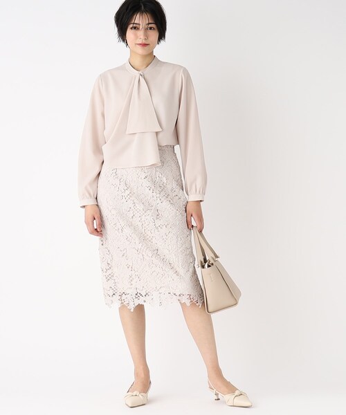 index（インデックス）の「◆アシメボウタイブラウス【洗濯機洗い可】（シャツ/ブラウス・レディース・ライトベージュ/ライトブルー/ホワイト系その他3/ブラック系・36/42/40/38）」の16枚目の写真