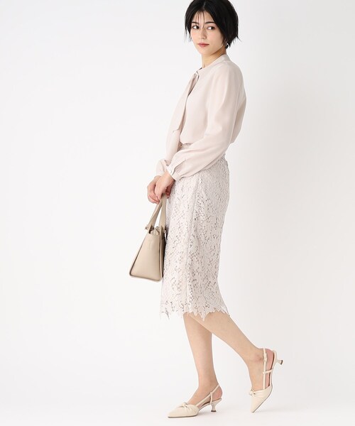 index（インデックス）の「◆アシメボウタイブラウス【洗濯機洗い可】（シャツ/ブラウス・レディース・ライトベージュ/ライトブルー/ホワイト系その他3/ブラック系・36/42/40/38）」の17枚目の写真