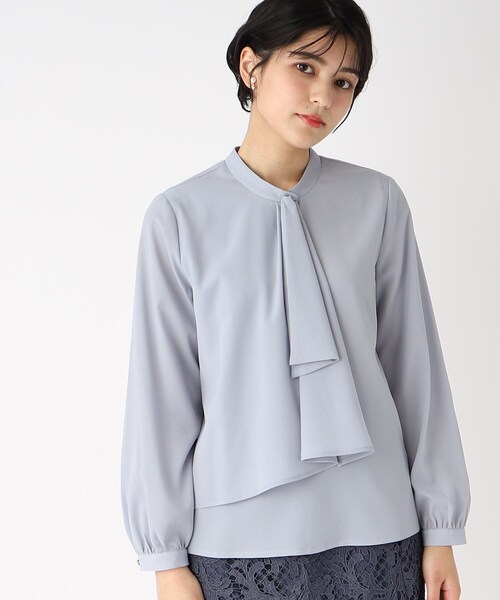 index（インデックス）の「◆アシメボウタイブラウス【洗濯機洗い可】（シャツ/ブラウス・レディース・ライトベージュ/ライトブルー/ホワイト系その他3/ブラック系・36/42/40/38）」の21枚目の写真