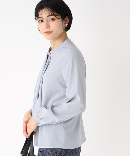 index（インデックス）の「◆アシメボウタイブラウス【洗濯機洗い可】（シャツ/ブラウス・レディース・ライトベージュ/ライトブルー/ホワイト系その他3/ブラック系・36/42/40/38）」の22枚目の写真