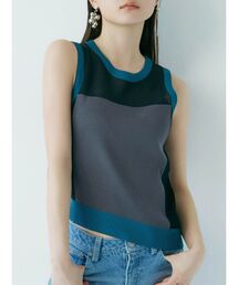 MURUA | バイカラーシアータンク(ニット/セーター)
