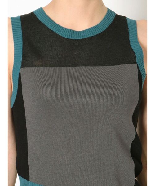 MURUA（ムルーア）の「バイカラーシアータンク（ニット/セーター・レディース・グレー/ブルー・FREE）」の19枚目の写真