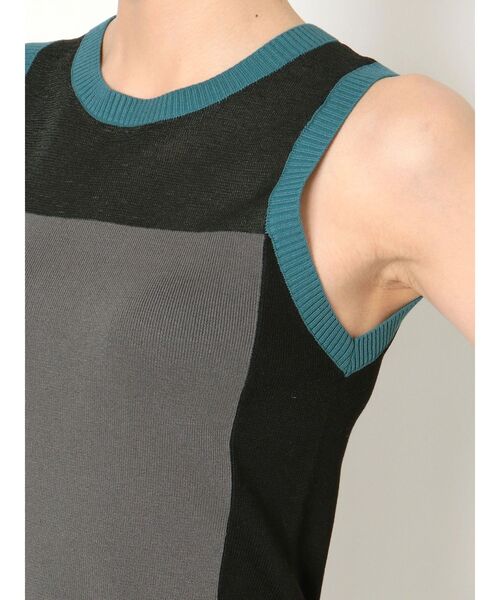 MURUA（ムルーア）の「バイカラーシアータンク（ニット/セーター・レディース・グレー/ブルー・FREE）」の20枚目の写真