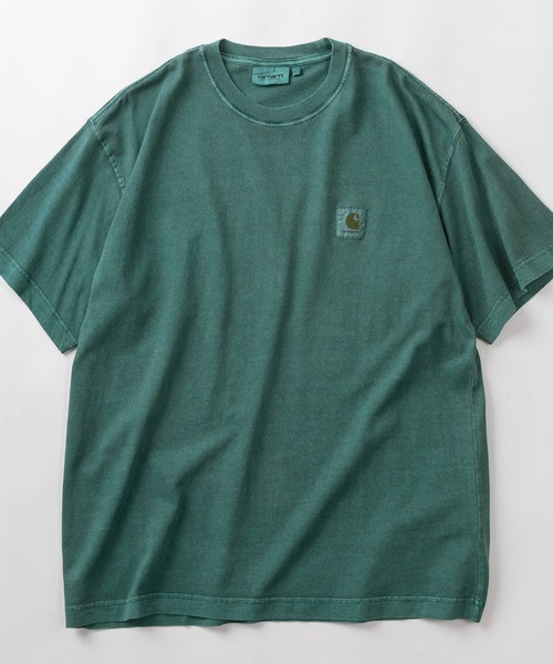 Carhartt WIP(カーハートダブリューアイピー)の「【Carhartt/カーハート】ブランドロゴ ワンポイントワッペン付き 半袖Tシャツ/CH NELSON T-SHIRT(Tシャツ/カットソー・メンズ・アイボリー/ダークグリーン/キャメル/スミクロ・M/L/XL)」の7枚目の写真