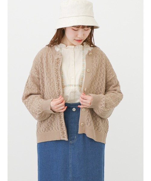 ehka sopo（エヘカソポ）の「【Maison SAJOU】刺繍ブラウス（シャツ/ブラウス・レディース・ブラック/オフホワイト/キナリ・ﾌﾘ-）」の14枚目の写真