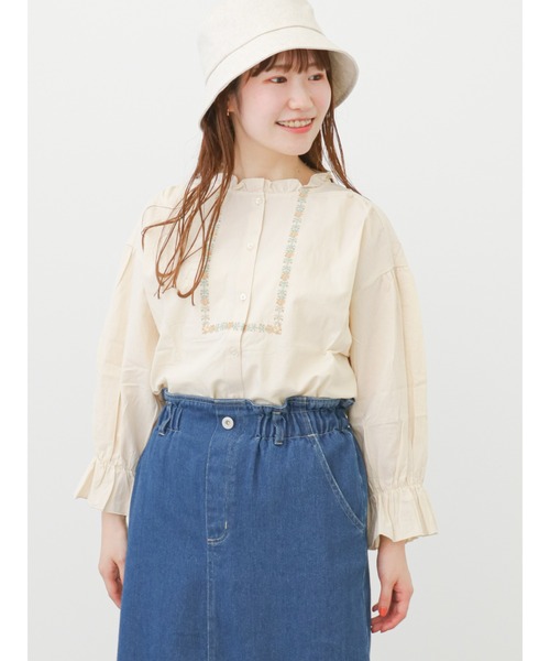 ehka sopo（エヘカソポ）の「【Maison SAJOU】刺繍ブラウス（シャツ/ブラウス・レディース・ブラック/オフホワイト/キナリ・ﾌﾘ-）」の15枚目の写真