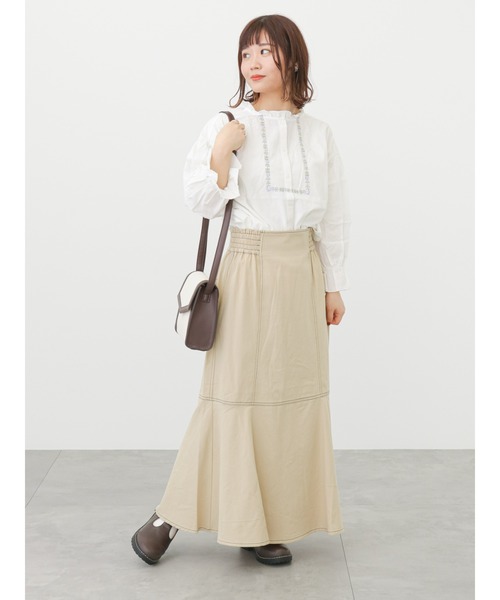 ehka sopo（エヘカソポ）の「【Maison SAJOU】刺繍ブラウス（シャツ/ブラウス・レディース・ブラック/オフホワイト/キナリ・ﾌﾘ-）」の21枚目の写真