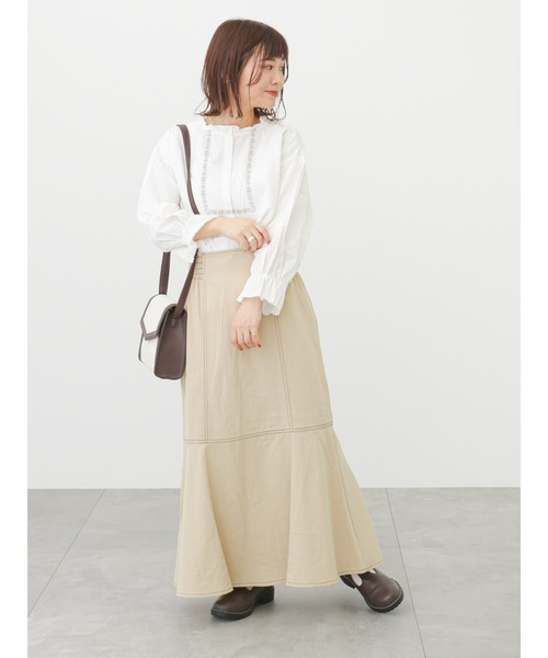 ehka sopo（エヘカソポ）の「【Maison SAJOU】刺繍ブラウス（シャツ/ブラウス・レディース・ブラック/オフホワイト/キナリ・ﾌﾘ-）」の22枚目の写真