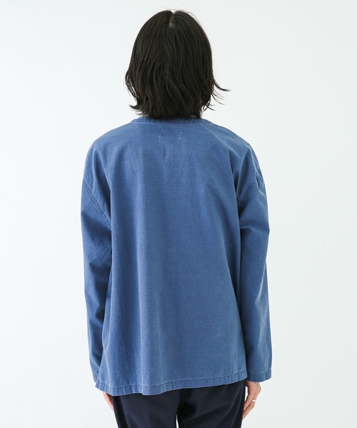 URBAN RESEARCH Sonny Label(アーバンリサーチサニーレーベル)の「『別注』BAEXFATE×Sonny Label ムラ染リップストップヘンリープルオーバー(Tシャツ/カットソー・メンズ・ブラック/ブルー/アイボリー・MEDIUM/LARGE)」の19枚目の写真