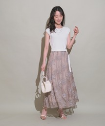 JUSGLITTY（ジャスグリッティー）の「刺繍ドッキングワンピース  