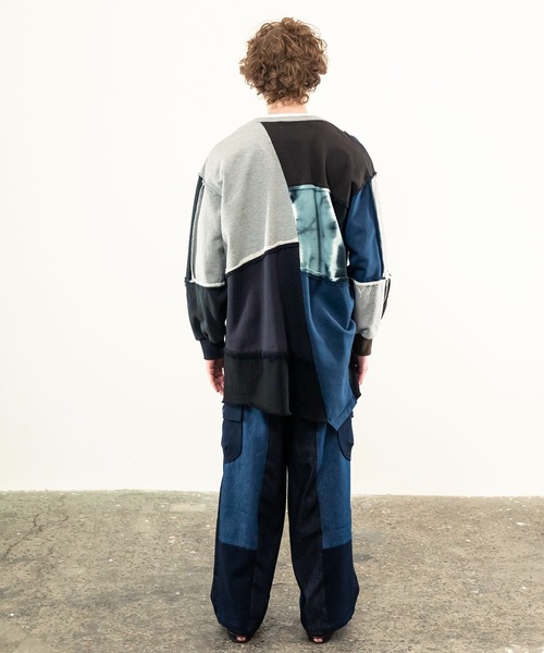 masterkey(マスターキー)の「masterkey マスターキー / CHESS-LONG チェスロングカットソー ビッグシルエットスウェット / MK24A-C-26(Tシャツ/カットソー・メンズ・ブルー系その他・FREE)」の6枚目の写真