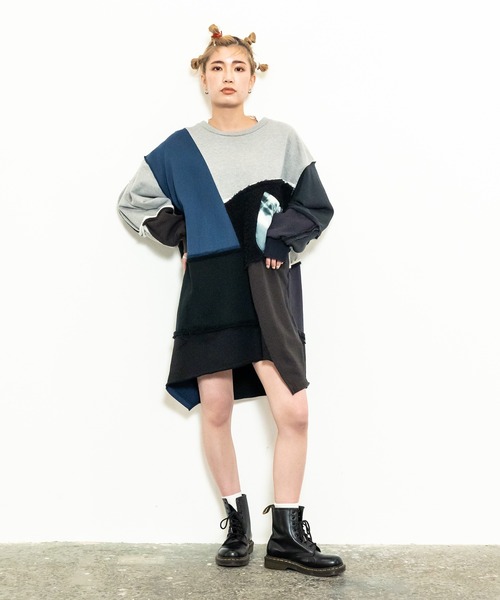 masterkey(マスターキー)の「masterkey マスターキー / CHESS-LONG チェスロングカットソー ビッグシルエットスウェット / MK24A-C-26(Tシャツ/カットソー・メンズ・ブルー系その他・FREE)」の10枚目の写真