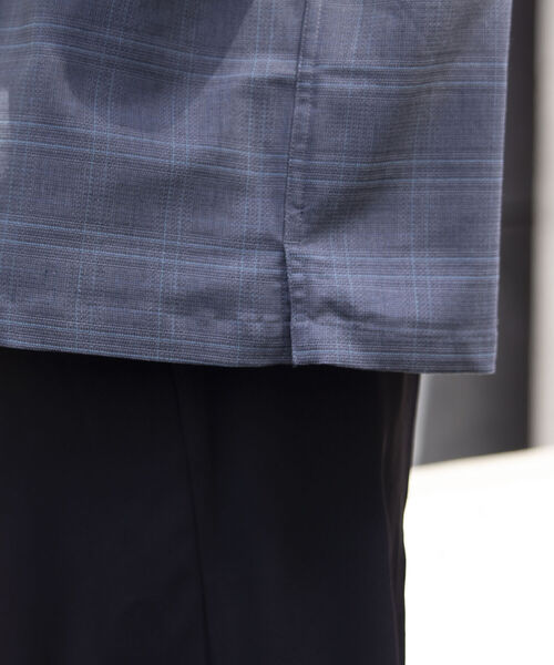 GLOSTER(グロスター)の「《WEB限定》【GLOSTER/グロスター】トロミ ルーズオープンカラーシャツ アソート(柄/無地)(シャツ/ブラウス・メンズ・アイボリー/ブラック/ブラック系その他/グレー系その他/ベージュ系その他・M/L)」の7枚目の写真