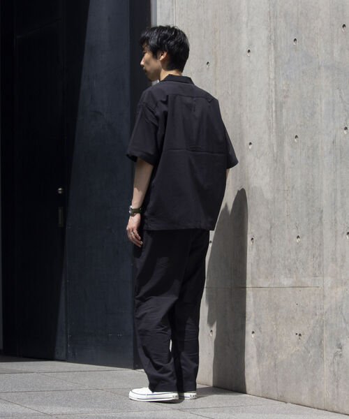 GLOSTER(グロスター)の「《WEB限定》【GLOSTER/グロスター】トロミ ルーズオープンカラーシャツ アソート(柄/無地)(シャツ/ブラウス・メンズ・アイボリー/ブラック/ブラック系その他/グレー系その他/ベージュ系その他・M/L)」の18枚目の写真