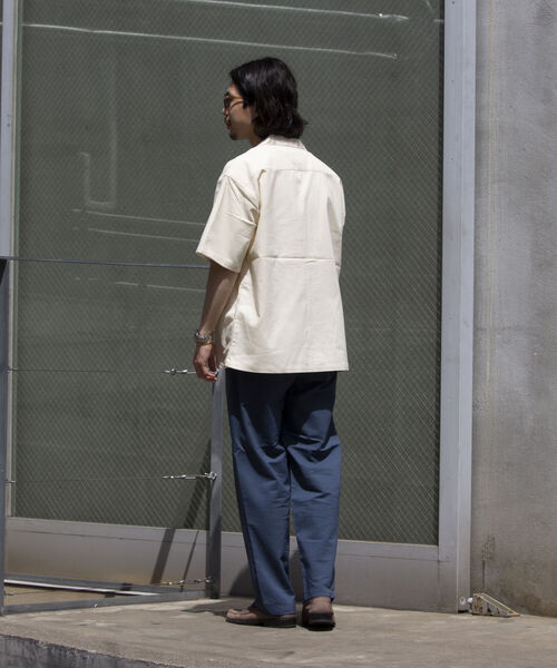 GLOSTER(グロスター)の「《WEB限定》【GLOSTER/グロスター】トロミ ルーズオープンカラーシャツ アソート(柄/無地)(シャツ/ブラウス・メンズ・アイボリー/ブラック/ブラック系その他/グレー系その他/ベージュ系その他・M/L)」の12枚目の写真