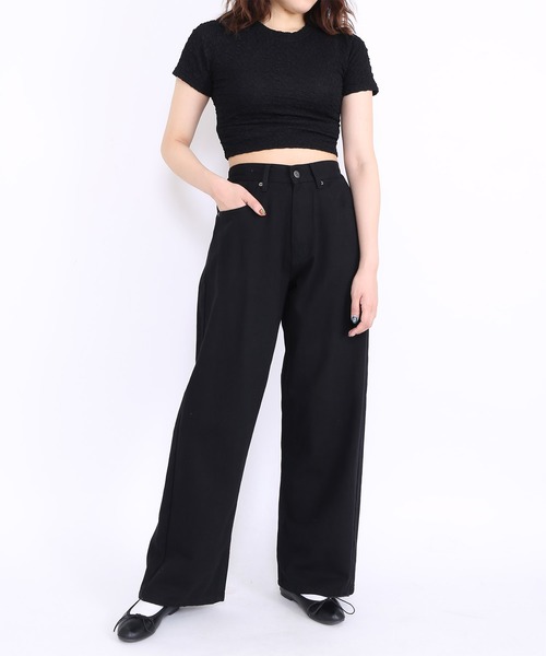 PUNYUS（プニュズ）の「クロップドトップ（Tシャツ/カットソー・レディース・ブラック/ホワイト・1/3/4/2）」の18枚目の写真