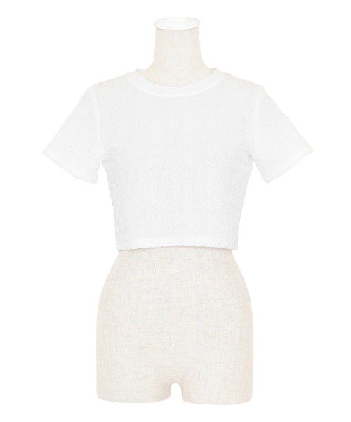 PUNYUS（プニュズ）の「クロップドトップ（Tシャツ/カットソー・レディース・ブラック/ホワイト・1/3/4/2）」の19枚目の写真